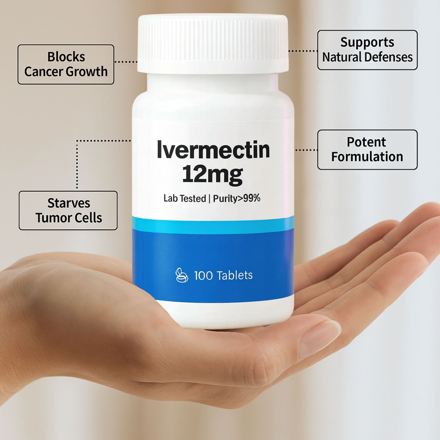 Ivermectin 12MG, 99% Purity